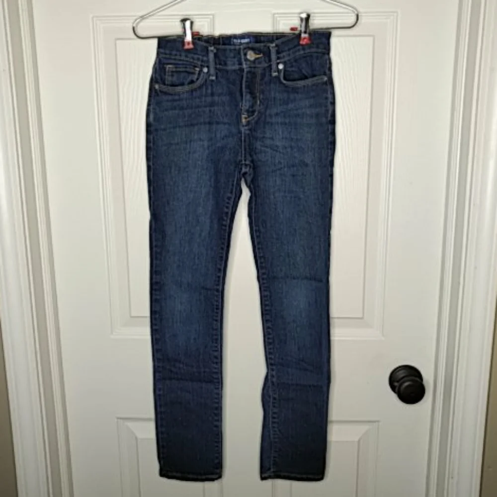 Girls OLD NAVY Skinny Dark Wash Denim Jeans 10